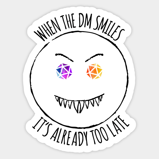 When the DM Smiles - rainbow & black - Dice LGBTQ+ Sticker by SJart